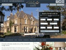 Tablet Screenshot of cotswoldlodgehotel.co.uk